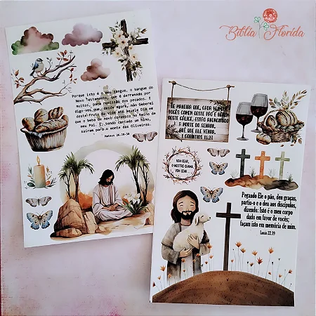 Adesivos Transparente CEIA DO SENHOR - Bible Journaling