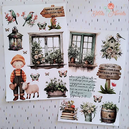 Adesivos Transparente com devocional - SOFONIAS - Bible Journaling