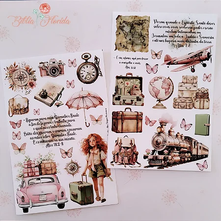 Adesivos Transparente com devocional - ATOS: VIAGEM MISSIONÁRIA - Bible Journaling