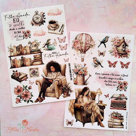 Adesivos Transparente para Bible Journaling - SOU FILHA AMADA