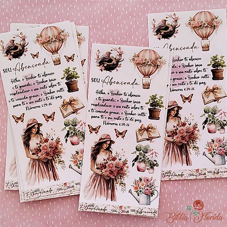 Adesivos Transparente SLIM "SOU ABENÇOADA" - Bible Journaling