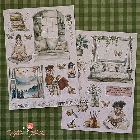 Scrapbook LAMPARINA: CHAMA ACESA - Bible Journaling