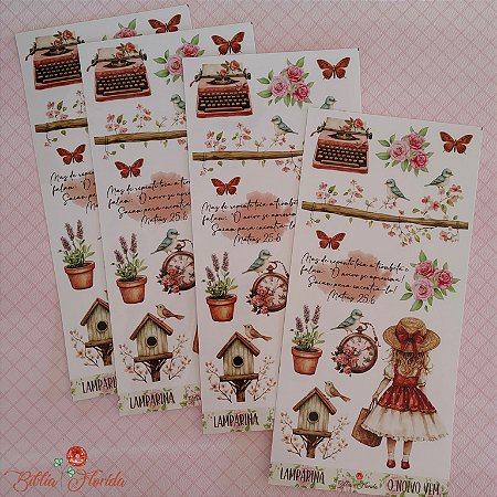 Adesivos Transparente SLIM "LAMPARINA: O NOIVO VEM" - Bible Journaling