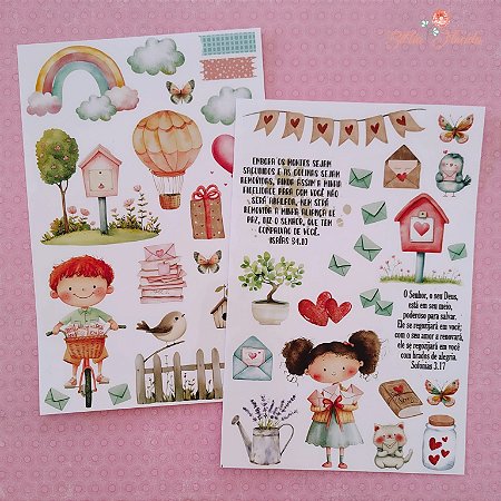 Adesivos Transparentes: Cartas entre o coração e céu - Bible Journaling