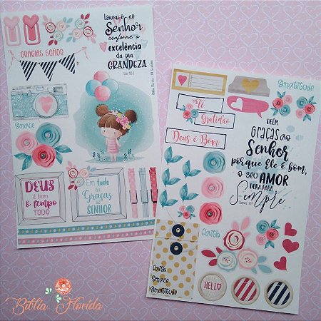 Adesivos Transparentes: Gratidão - Bible Journaling