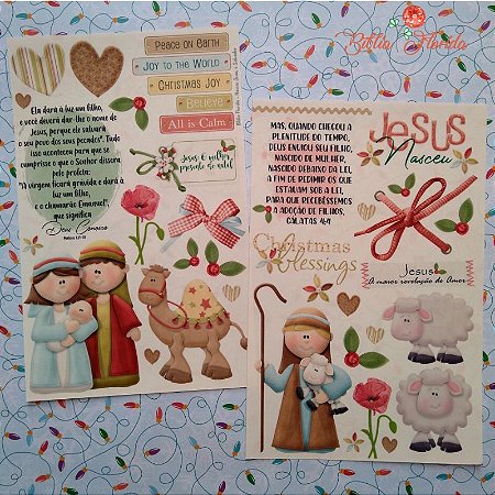 Adesivos Transparentes: Nasceu Jesus o Salvador - Bible Journaling