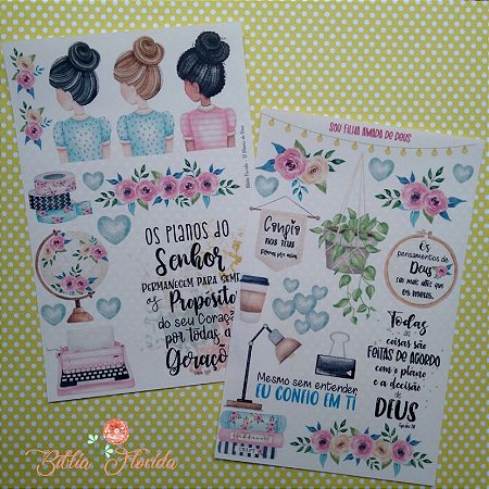 Adesivos Transparentes: Plano de Deus - Bible Journaling