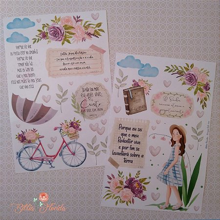 Adesivos Transparentes: Porque Ele vive - Bible Journaling