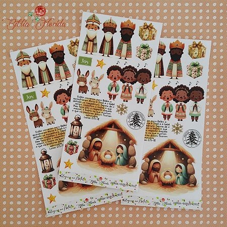 Adesivos Transparentes Slim: Natal - 3 unidades (Alegria no Natal / Esperança no Natal / Paz no Natal) - Bible Journaling