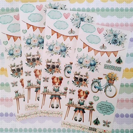 Adesivos Transparentes Slim: Criar - 3 unidades (Chamadas pelo Criador para criar / Criativa todos os dias / Criatividade à luz da Bíblia) - Bible Journaling