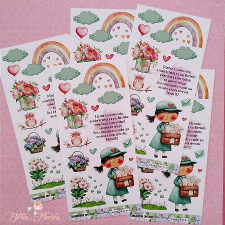 Adesivos Transparentes Slim: Cartas - 3 unidades (Conversando com Deus / Resposta do céu / Deus e eu) - Bible Journaling