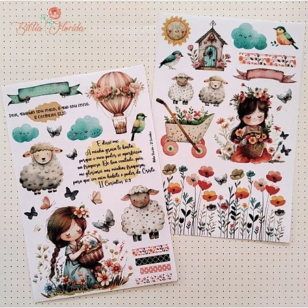 Adesivos Transparentes com devocional - 2º Coríntios - Bible Journaling