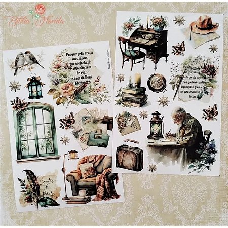 Adesivos Transparentes com devocional - Efésios - Bible Journaling