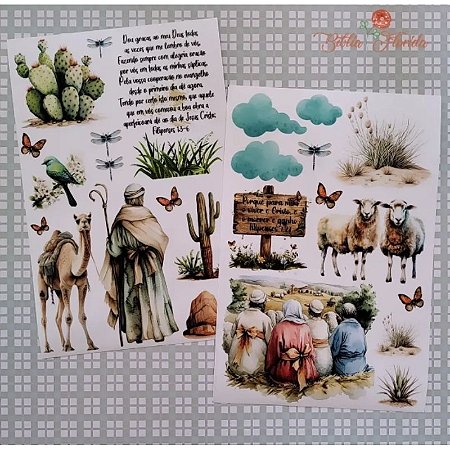 Adesivos Transparentes com devocional - Filipenses - Bible Journaling