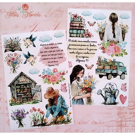 Adesivos Transparentes com devocional - Filipenses: A epístola da alegria - Bible Journaling