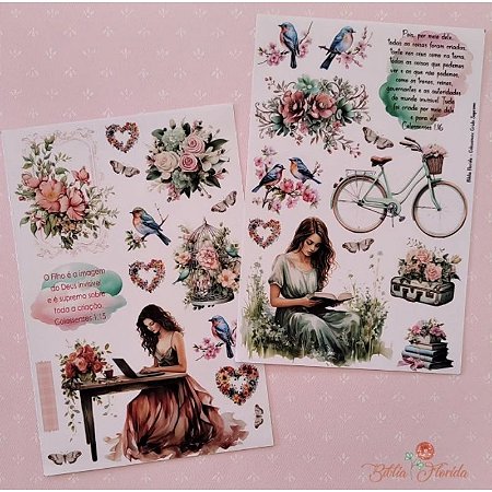 Adesivos Transparentes com devocional - Colossenses: Cristo supremo - Bible Journaling