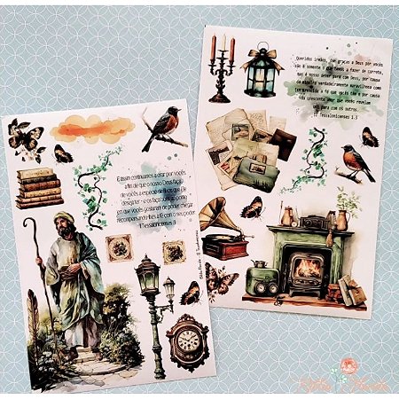 Adesivos Transparentes com devocional - 2º Tessalonicenses - Bible Journaling