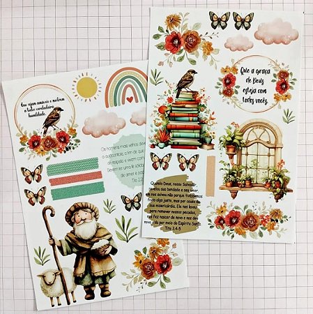 Adesivos Transparentes com devocional - Tito - Bible Journaling