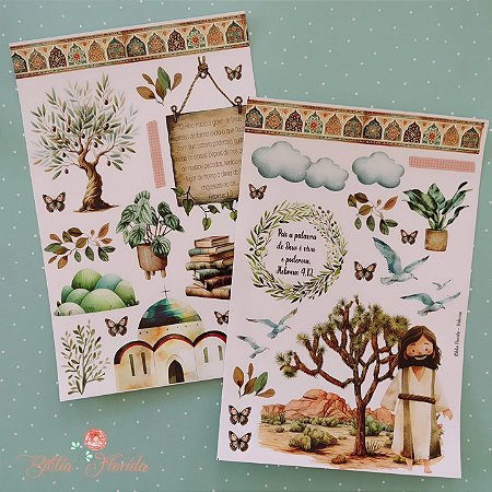 Adesivos Transparentes com devocional - Hebreus - Bible Journaling