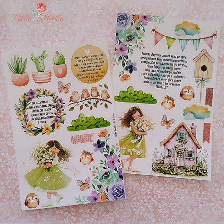 Adesivos Transparentes com devocional - Pedro - Bible Journaling