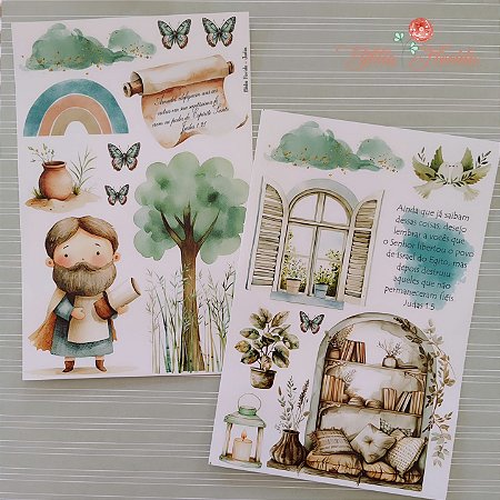 Adesivos Transparentes com devocional - Judas - Bible Journaling