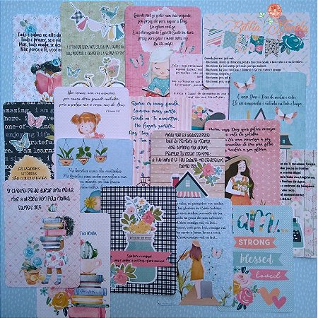 Cards: Deus dos vales - 18 unidades - Bible Journaling