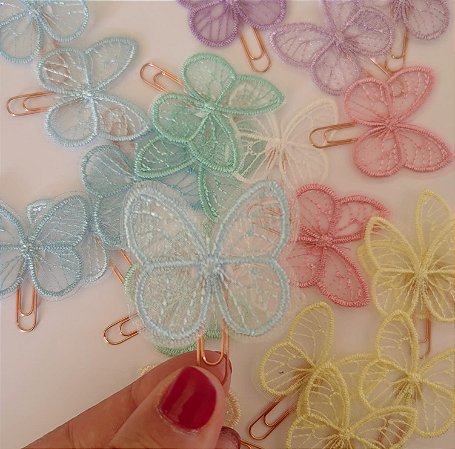 Clips Borboleta - 4 unidades - Bible Journaling