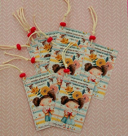 Marca Página Menina com carta - Bible Journaling