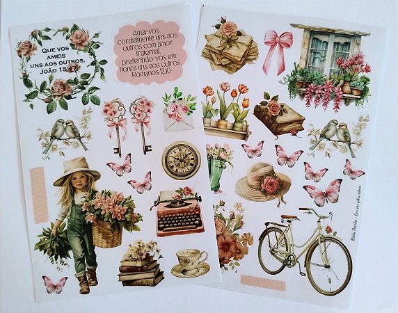 Adesivos Transparentes: Orai uns pelos outros - Bible Journaling