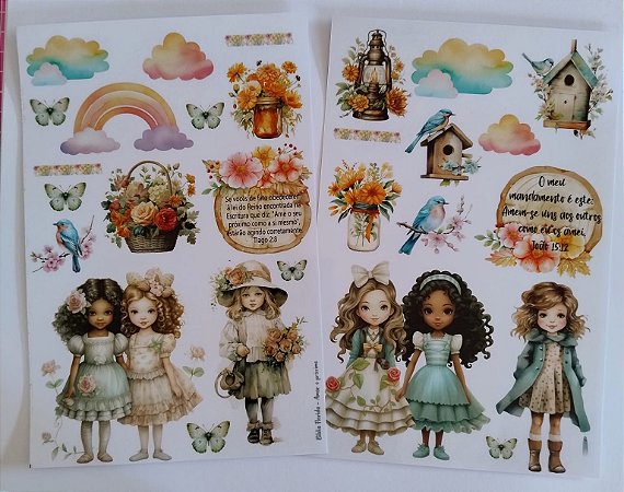 Adesivos Transparentes: Amar o próximo - Bible Journaling