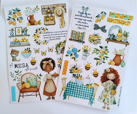 Adesivos Transparentes: A mesa está pronta - Bible Journaling