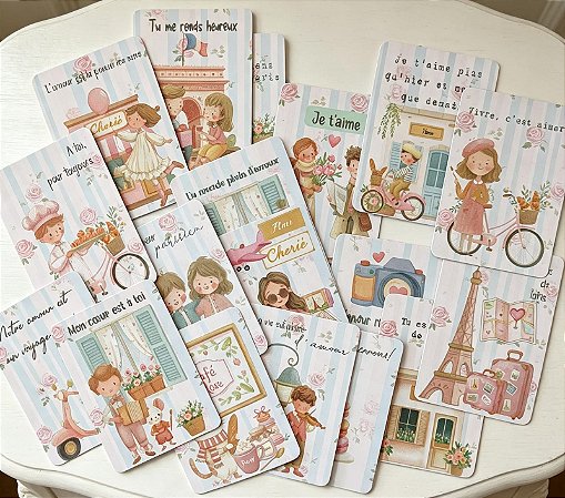 Cards: Papeterie - Scrap NO JARDIM - 18 unidades