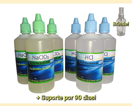 3 Kits PURIFICADOR de ÁGUA 100 ml cada