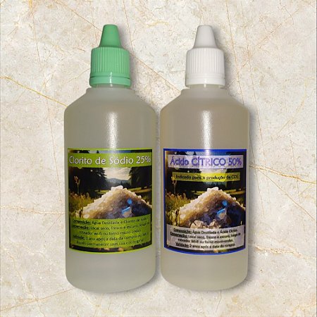 Kit p/ Produção caseira de SDC 3000 ppm (com ativador Ácido CÍTRICO 50%)