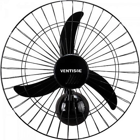 Ventilador de Parede Ventisol Oscilante 60cm Aço Preto Bivolt