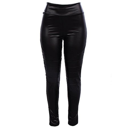 Calça Legging Feminina Cirrê Tratorada Preta - KORUJINHA STORE