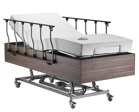 Cama Hospitalar Residencial Motorizada - Veneza Cama Box Articulada com Controle Remoto, Bluetooth e Luz Noturna
