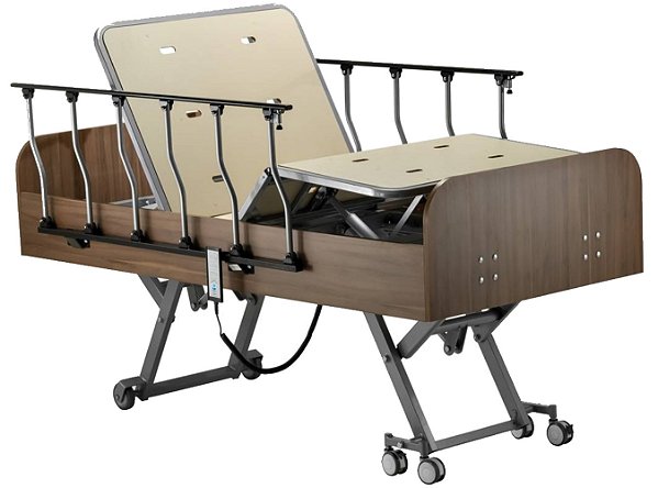Cama Hospitalar Motorizada Residencial Alzheimer Home Care 8 Movimentos Extra Baixa 27 cm Altura Mínima