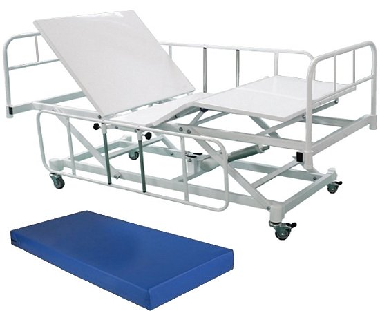 Cama Motorizada Fowler 3 Movimentos com Colchão e Elevação do Leito - NGES201