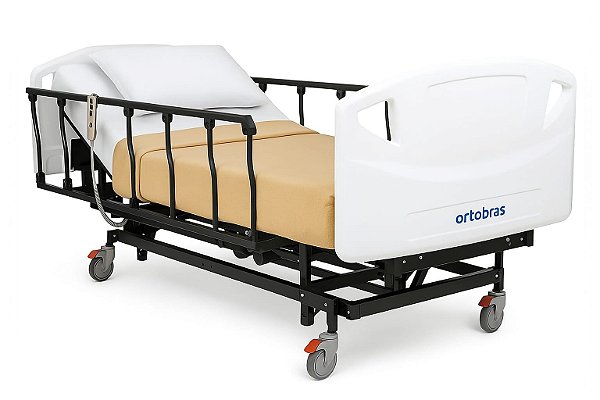Cama Hospitalar Motorizada Multi-Posições com Elevação de Altura do Leito Bett Care com Colchão