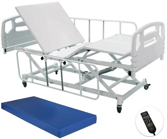 Cama Motorizada Fowler 3 Movimentos com Colchão e Elevação do Leito - NGESM202