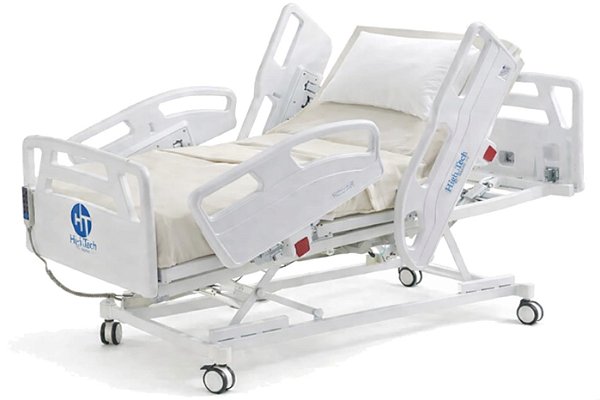 Cama Hospitalar Motorizada 8 Movimentos com Elevação de Altura e Posição de Poltrona com Colchão - 115ELX