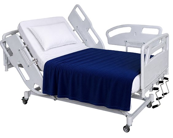 Cama Hospitalar Manual 3 Movimentos Elevação do Leito Grades Luxo com Colchão