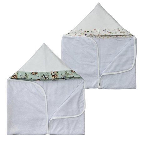 Toalha de banho bebê com fralda e capuz em algodão egípcio