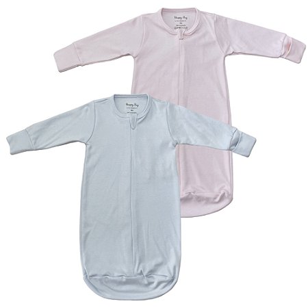 Macacão pijama saco de dormir bebê algodão egípcio