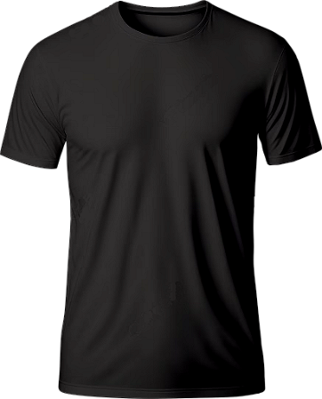 Camiseta 100% Algodão Penteado preta