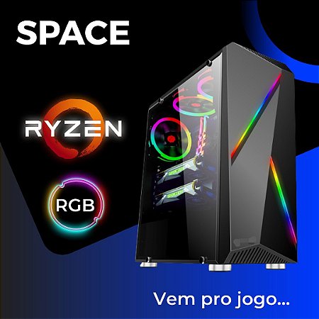 PC Gamer SPACE / AMD Ryzen 5 2600 3.9GHz / GTX 1650 Super 4Gb / 8Gb DDR4 / SSD M.2 500Gb
