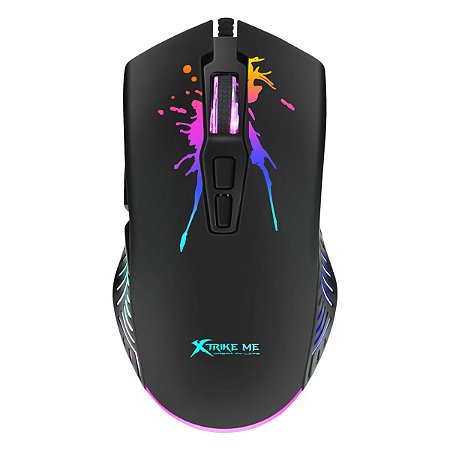 Mouse Gamer Xtrike Me GM-215  7200DPI  7 Botões Programáveis RGB Black