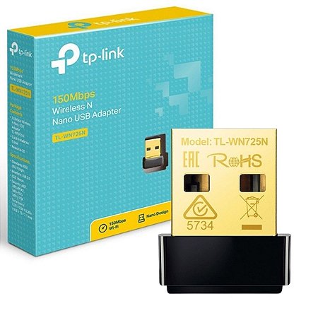 Mini Adaptador TP-Link Nano Wireless N USB 150 Mbps – TL-WN725N