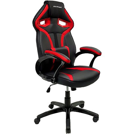 Cadeira Gamer MX1 Giratória, Mymax, , Vermelho e preto
